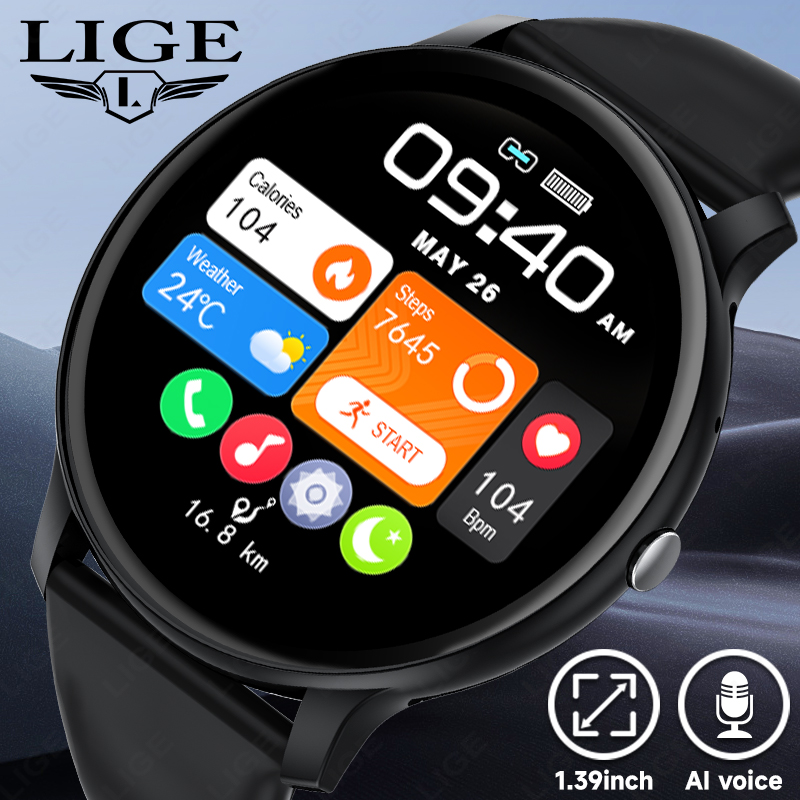 Smartwatch Latest Watches For Men - LIGE Bluetooth Call Женские Смарт-часы Мужские