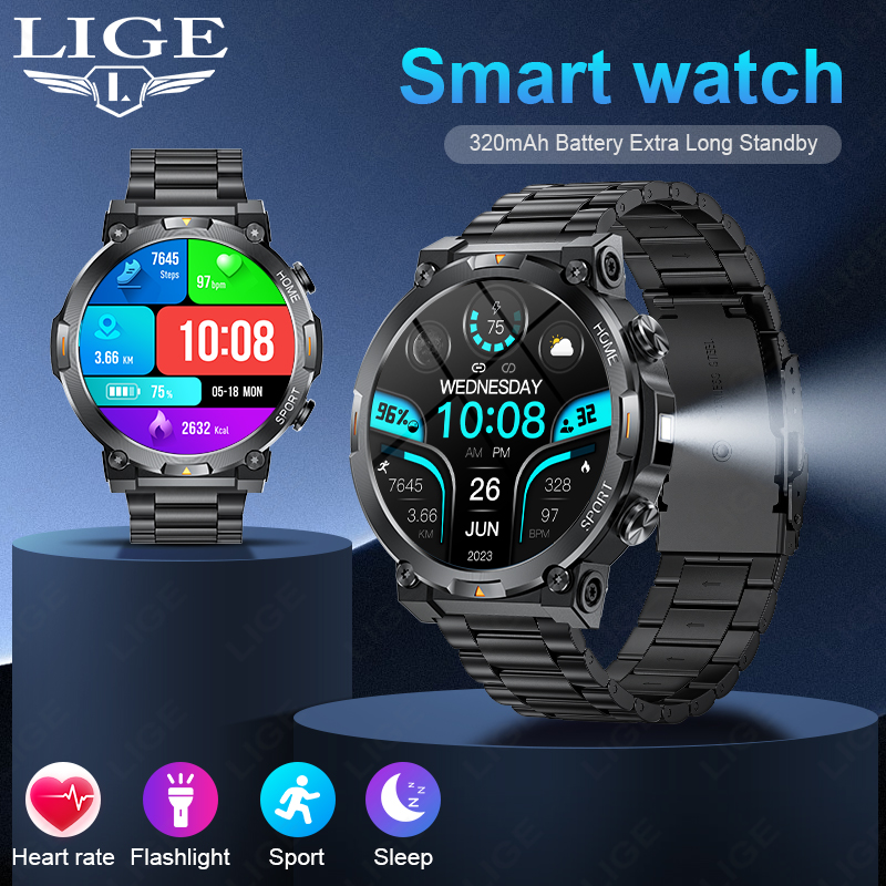 Smartwatch Latest Watches For Men - Смарт-часы LIGE для активного отдыха, мужские,