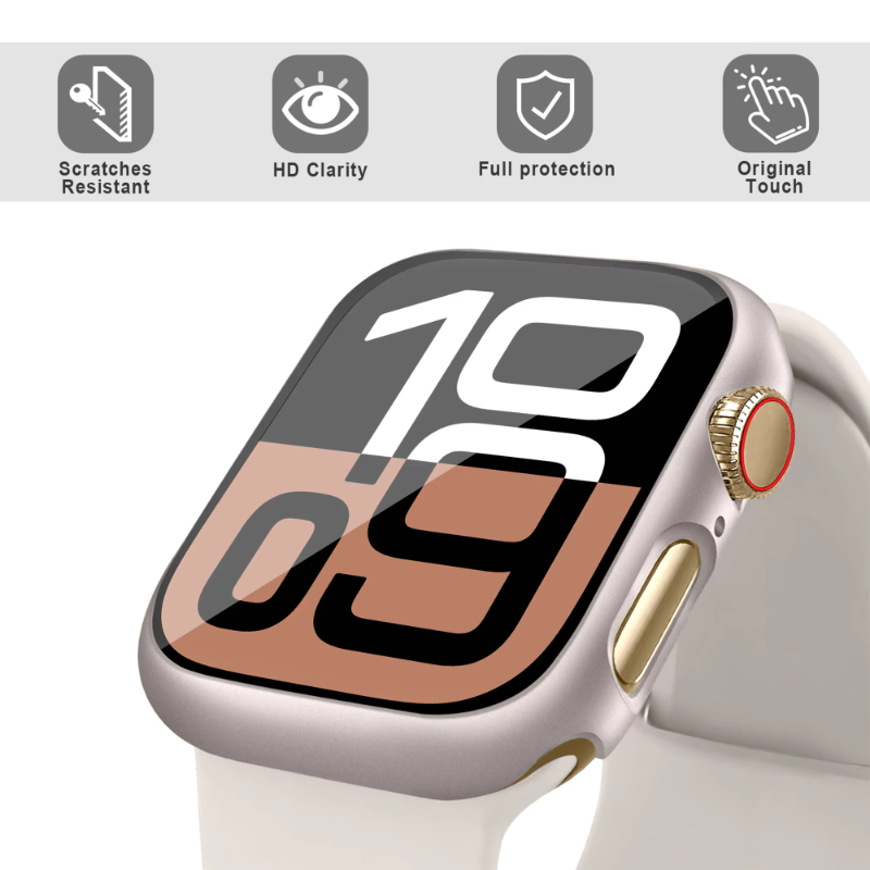 Закаленное стекло + чехол для  – обзор и цена Iwatch Smartwatch Series 7