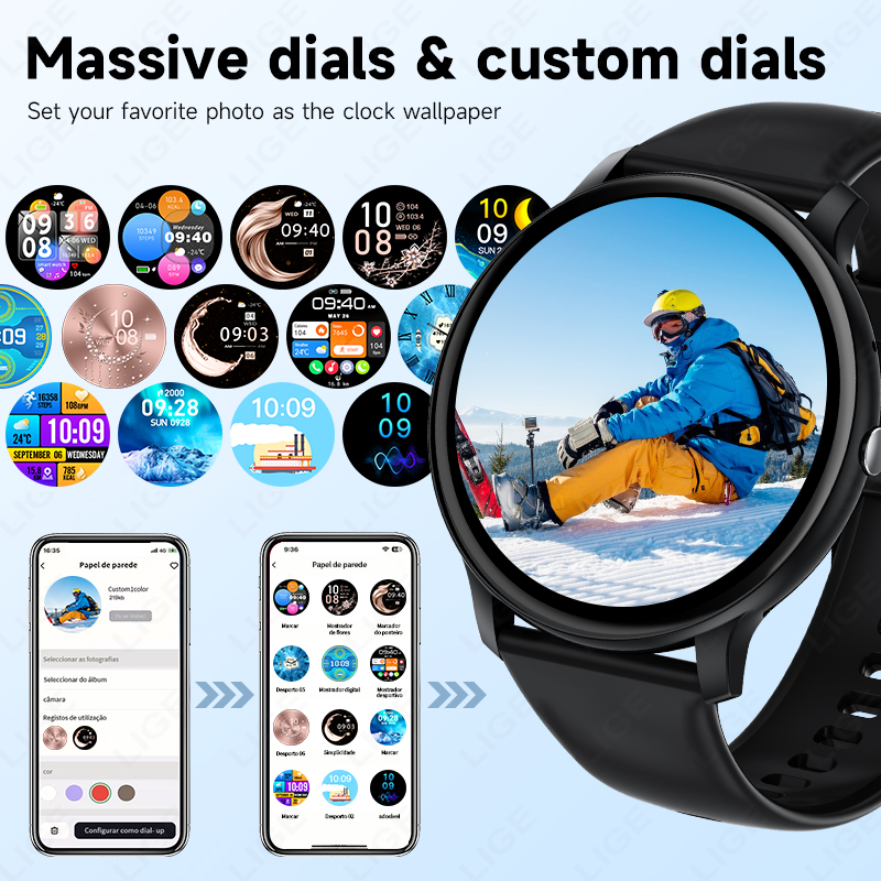 LIGE Bluetooth Call Женские См – обзор и цена Smartwatch Latest Watches For Men