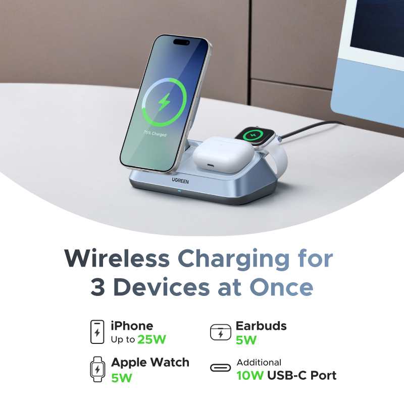 UGREEN Qi2 25 Вт MAX Магнитная – обзор и цена Smartwatch Apple Watch