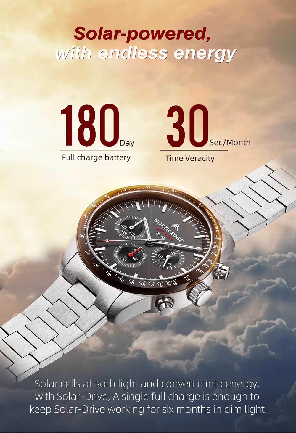 Новые кварцевые часы Pointer 2 – обзор и цена Solar Powered Watch