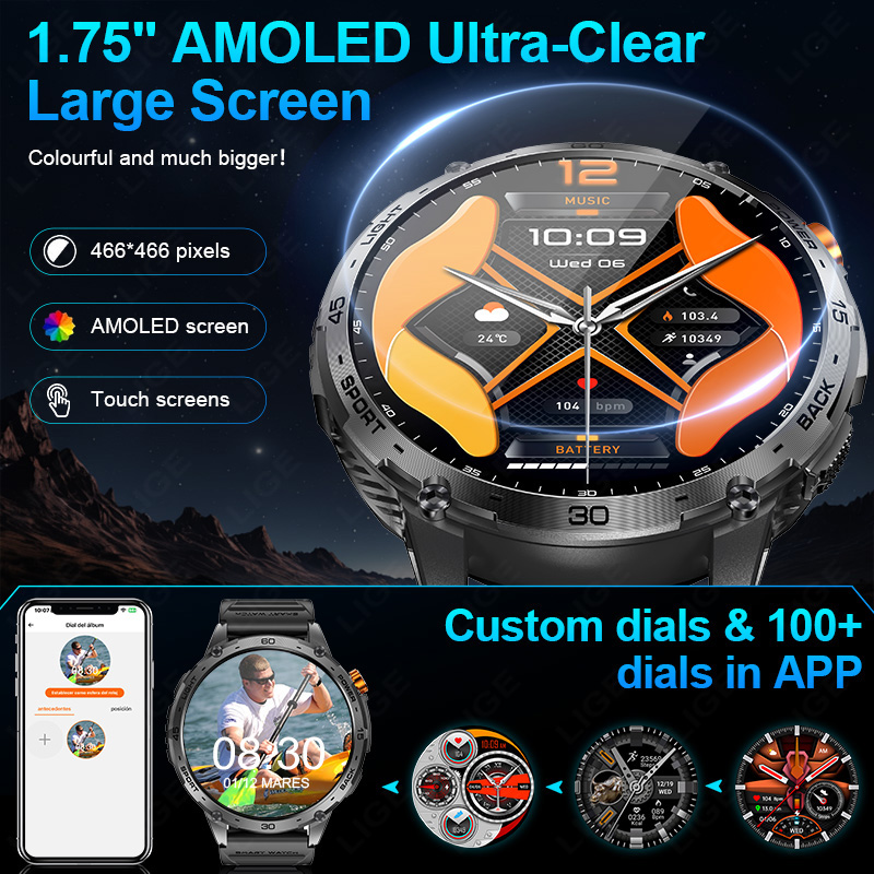 Аккумулятор LIGE 730mAh Время  – обзор и цена Smartwatch Latest Watches For Men