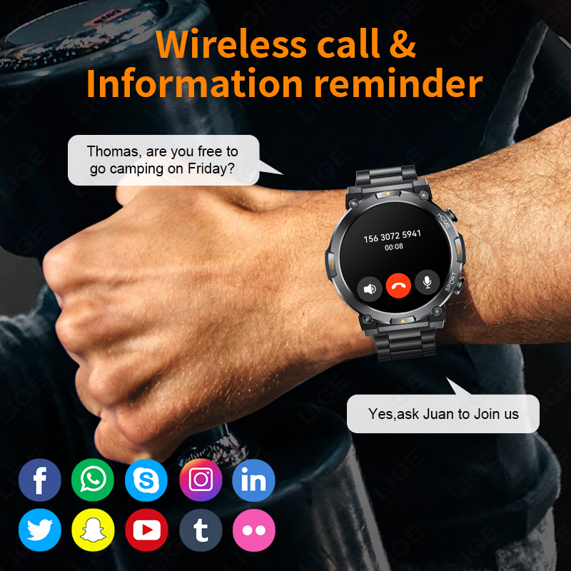 Смарт-часы LIGE для активного  – обзор и цена Smartwatch Latest Watches For Men