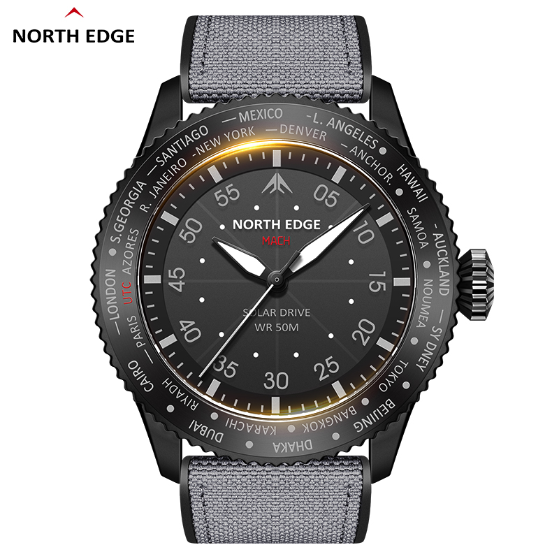 NORTH EDGE MACH Мужские кварце – обзор и цена Solar Powered Watch
